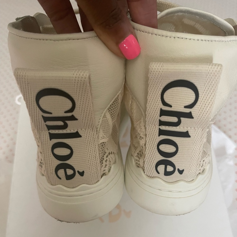 SOLD Chloe Lauren high top lace sneaker purchased in Feb, worn once